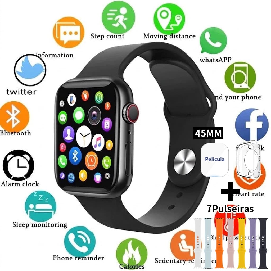 Smartwatch S20 Pro Max 2026 IWO13 Serie 9 Relógio Inteligente 1.83 polegadas Bluetooth Call Android/IOS
