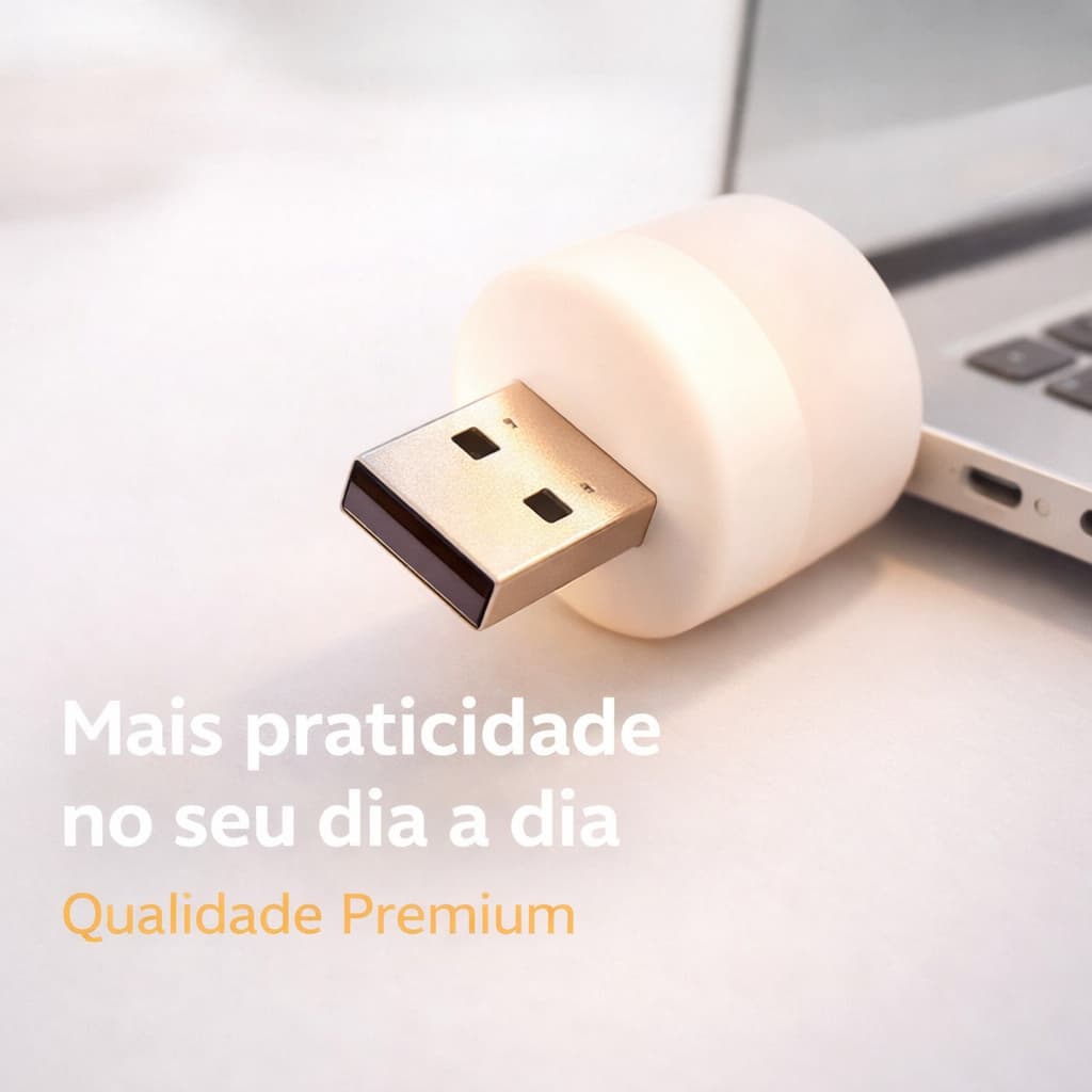 Mini Luminária Luz Lampada Led Abajur Usb