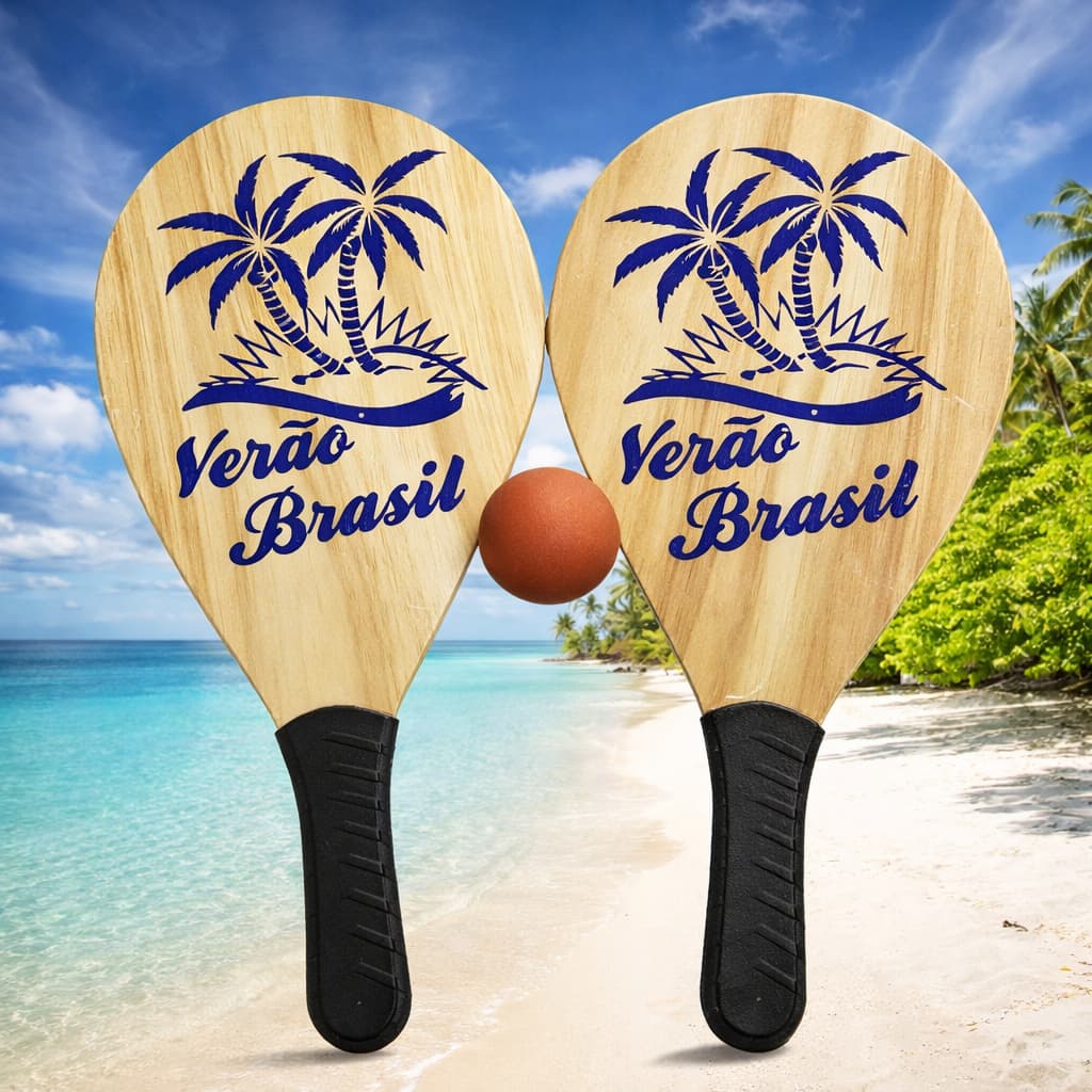Conjunto de Raquetes com bola, frescobol, jogos de areia - Beach Tênis