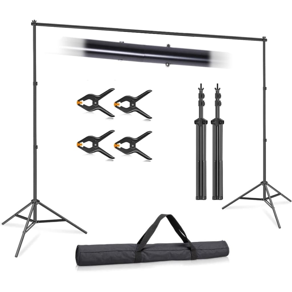 Suporte Fundo Infinito+ Bolsa+ 4 Presilhas Fotográfica 2x2