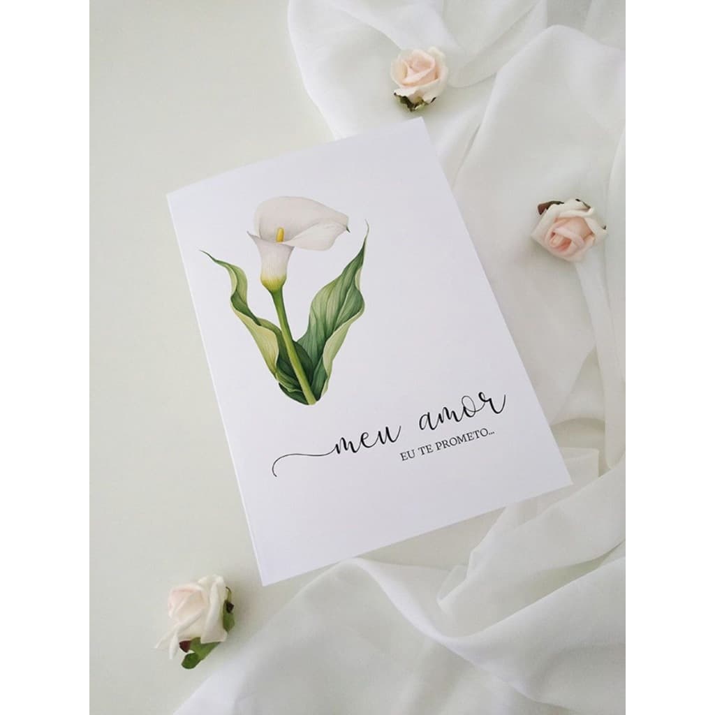 Par de caderno Votos de casamento noivos personalizado