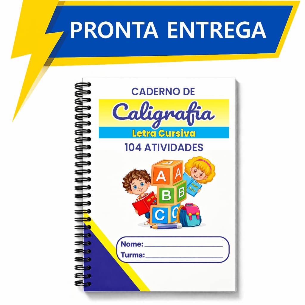 Caderno De Caligrafia Infantil 104 Atividades Letra Cursiva