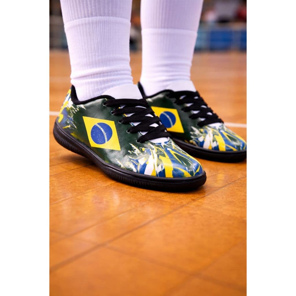 Chuteira Infantil Menino Brasil Bandeira Copa 2026 Confortável Escolar Casual Esportivo