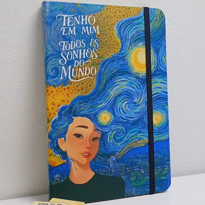 Caderno anotações ou Sketckbook COLEÇÃO VIDA E ARTE capa dura 160 páginas