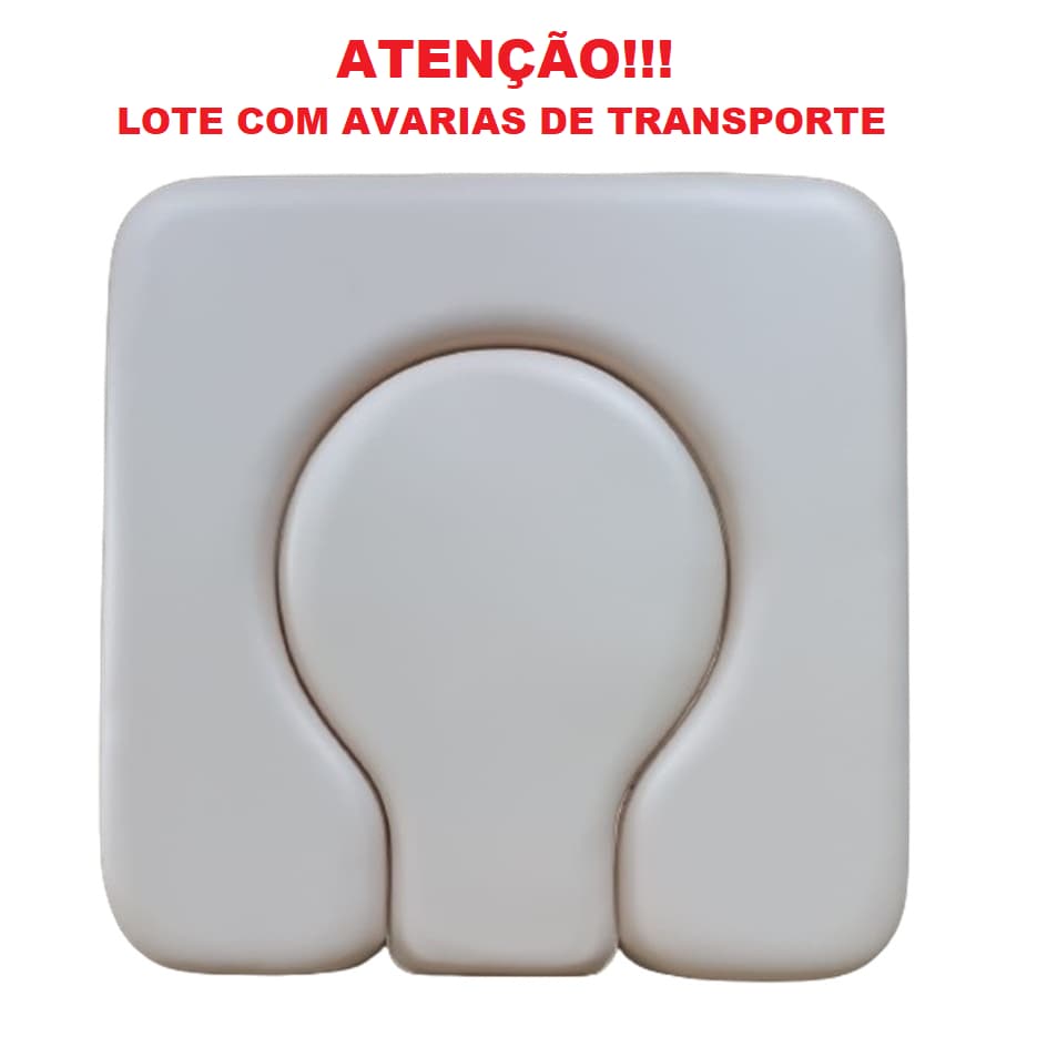 Assento Sanitário Macio 2x1 Almofadado Reposição para Cadeira de Banho - Possui Avarias de Transporte