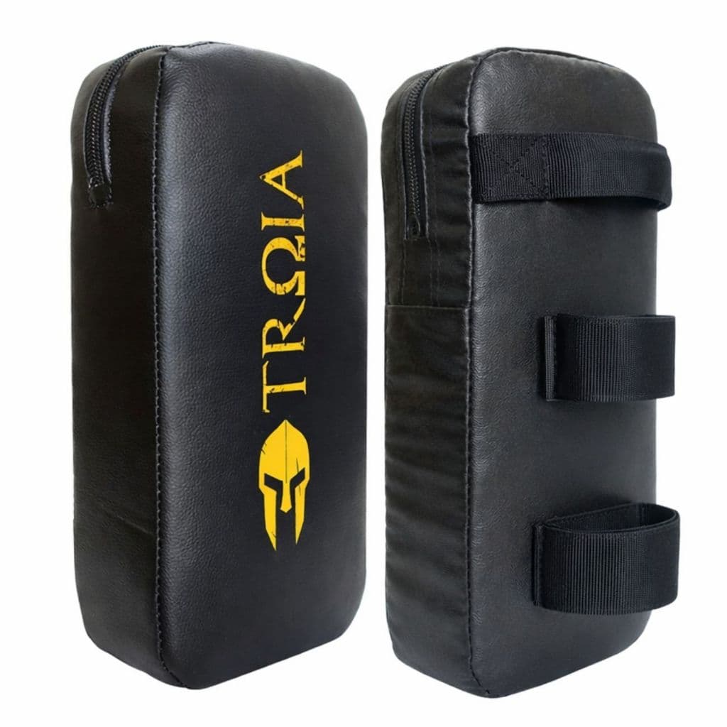 Aparador de Chute Escudo de Boxe Troia Preto Escudo de Soco (Par)