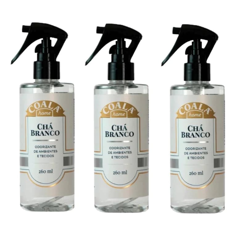Kit 3 Unidades Coala Odorizante de Ambientes e Tecidos Chá Branco 260ML