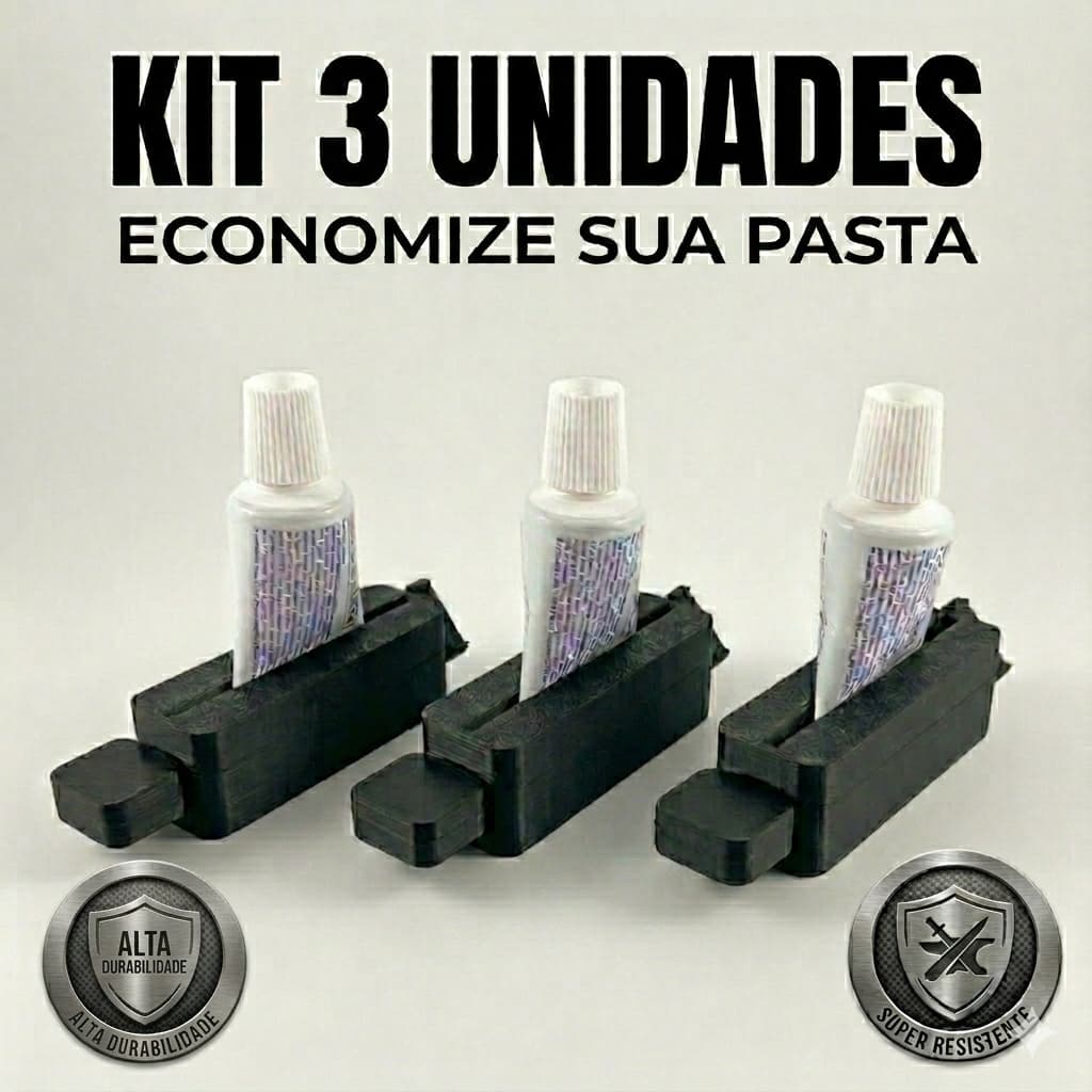 Kit 3 Espremedor de Pasta de Dente Econômico l Aproveita Até a Ultima Gota l Organizador de Banheiro