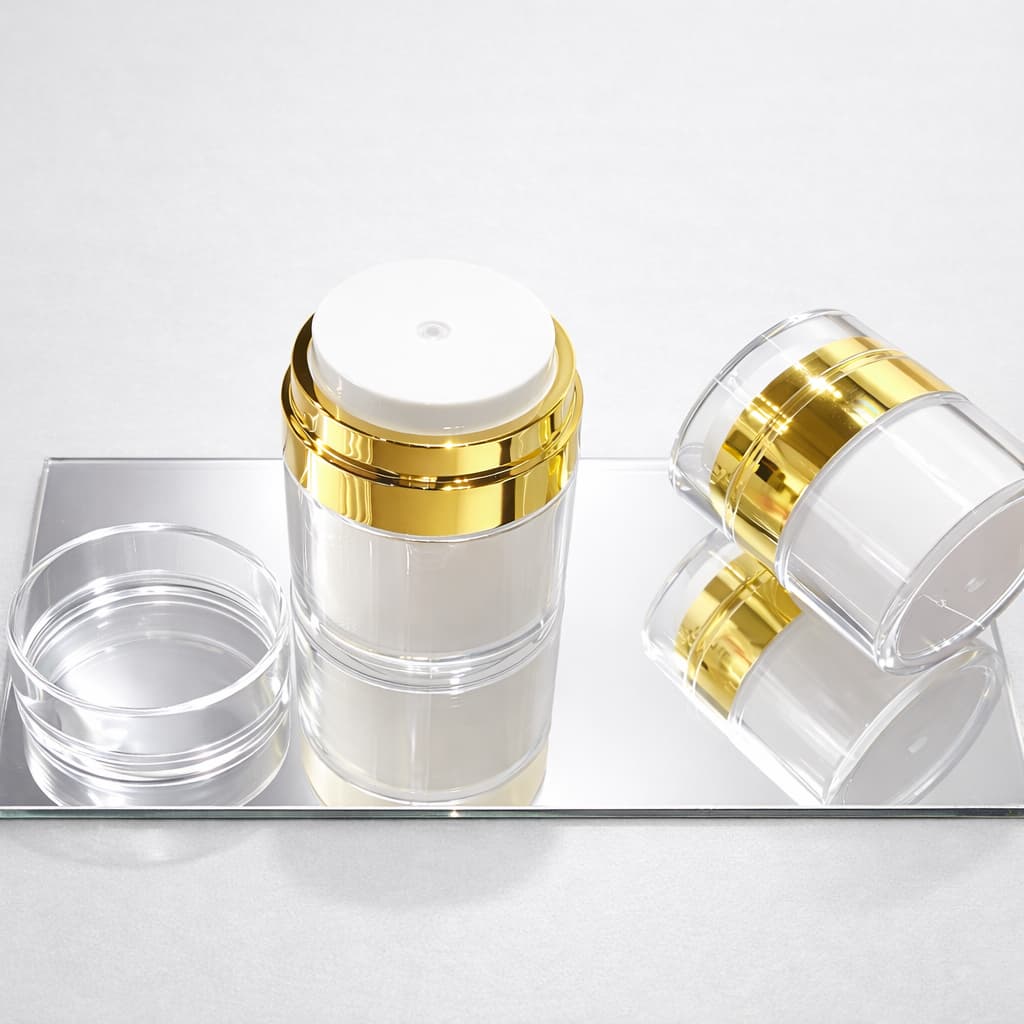 Frasco Pote Acrílico Automático Válvula Pressão Creme Cosmético  Airless Pump 15g ou 30g