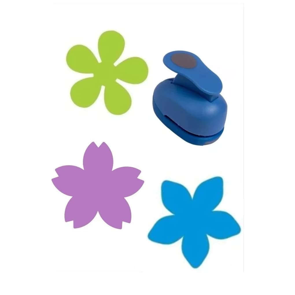 Kit 3 Cortadores Furadores De Papel E Eva - Flores De 16mm