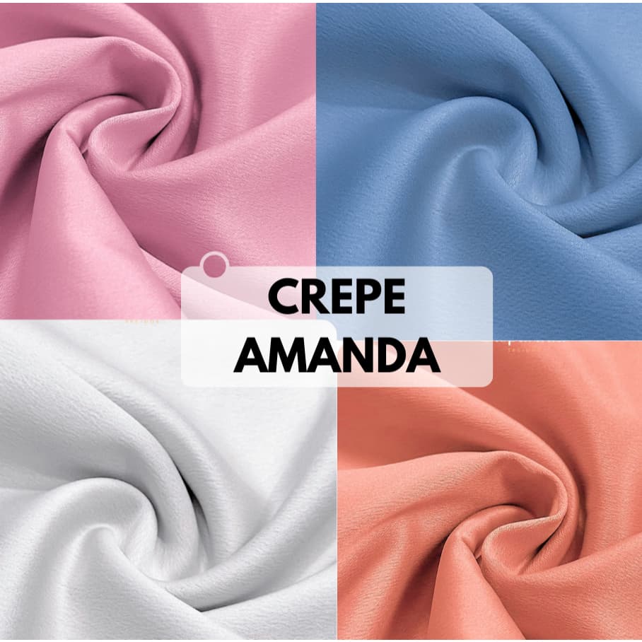 2 Metros Tecido Crepe Amanda (2m x 1,50m) Varias Cores com o MELHOR PREÇO