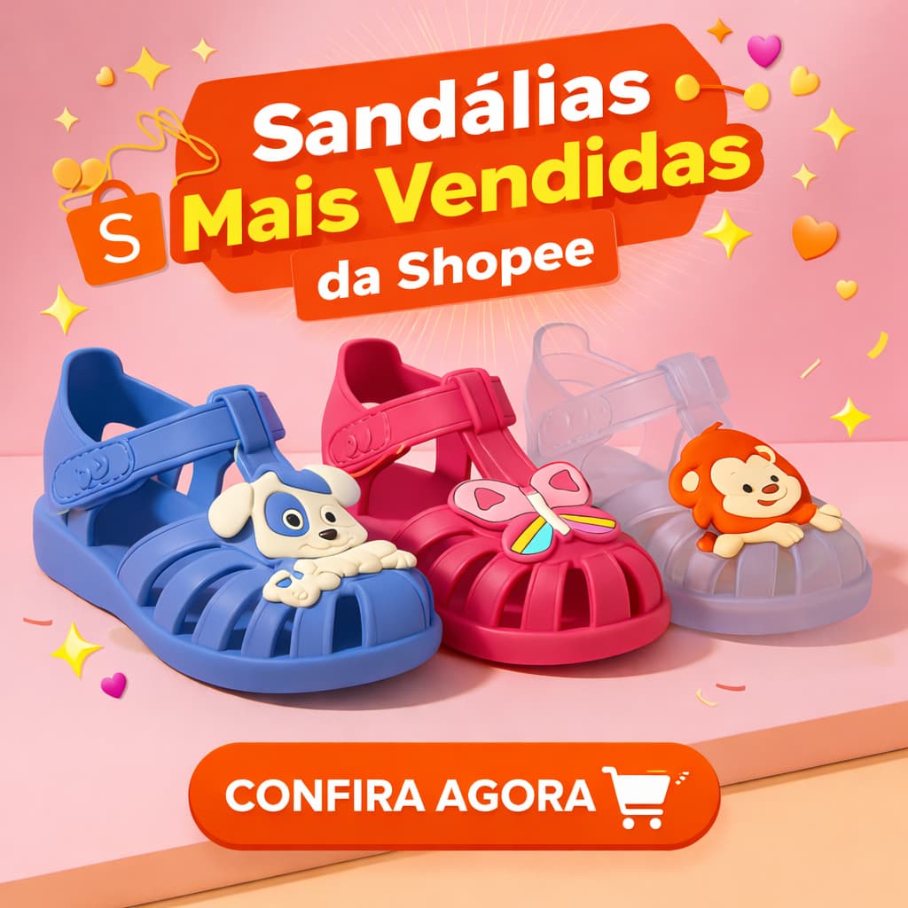 Sandália Infantil Menina Menino Personagens Confortável Macia Leve Dia Dia Promoção Volta ás Aulas
