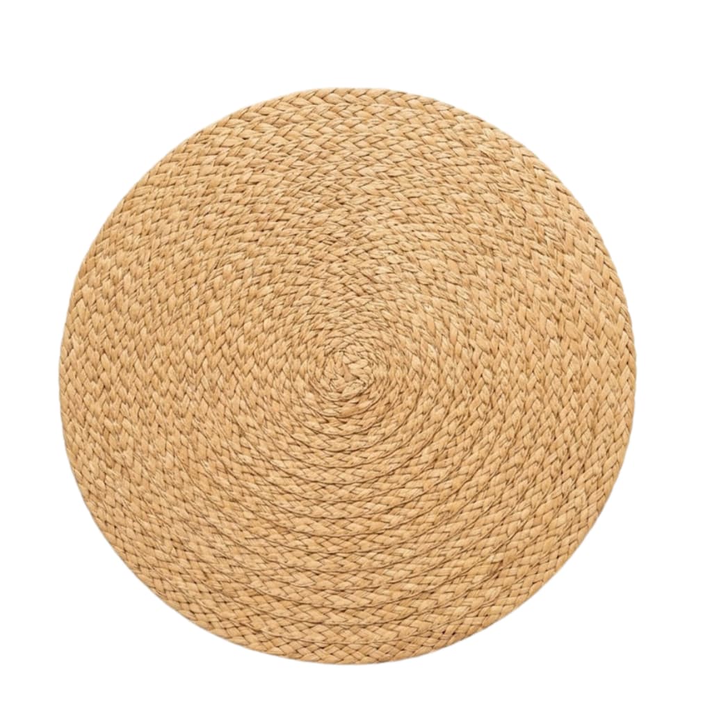 Jogo Americano De Palha Redondo Mesa Jantar Trançado Porta copos Resistente Ao Calor Antiderrapante