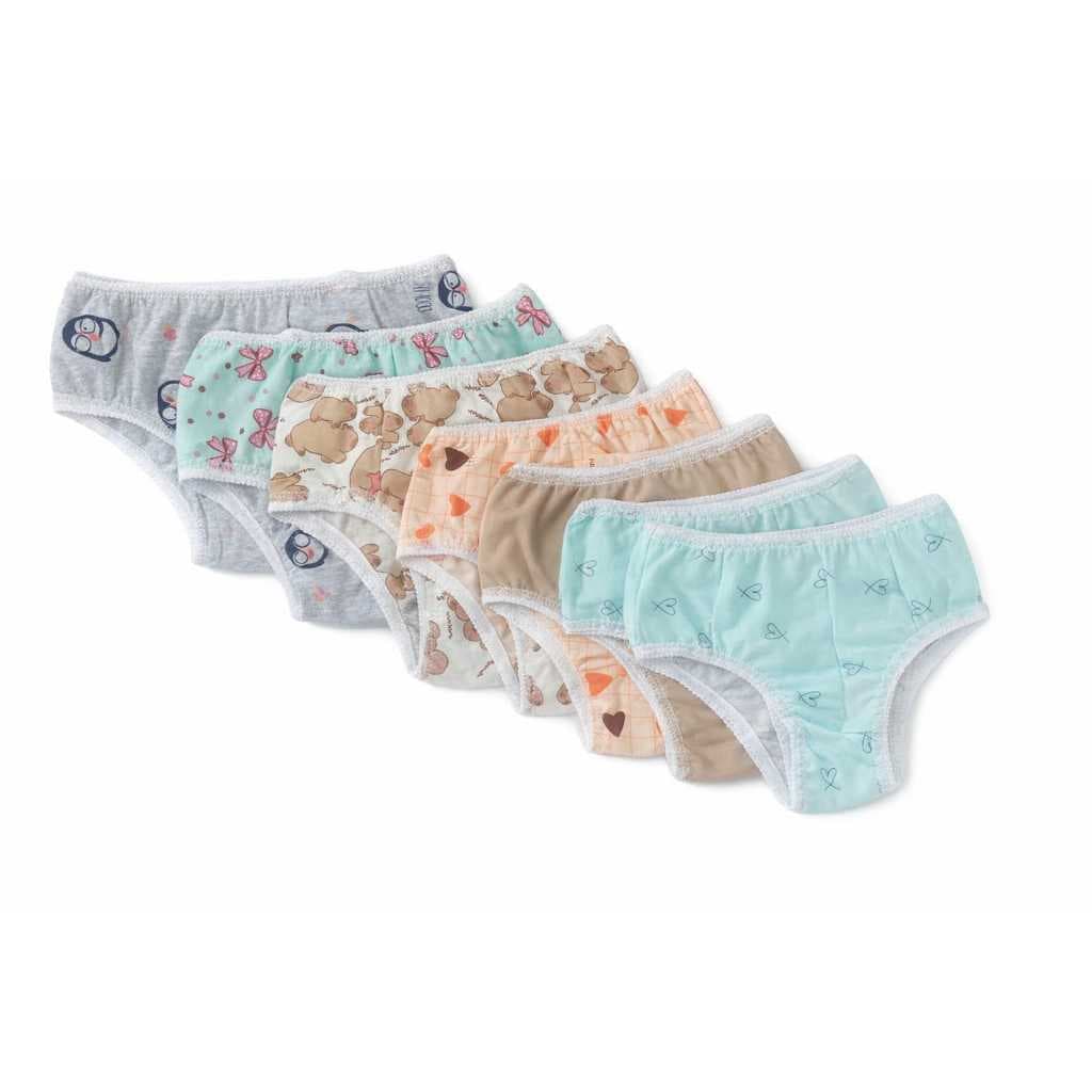 Kit 10 Calcinha Infantil de Algodão