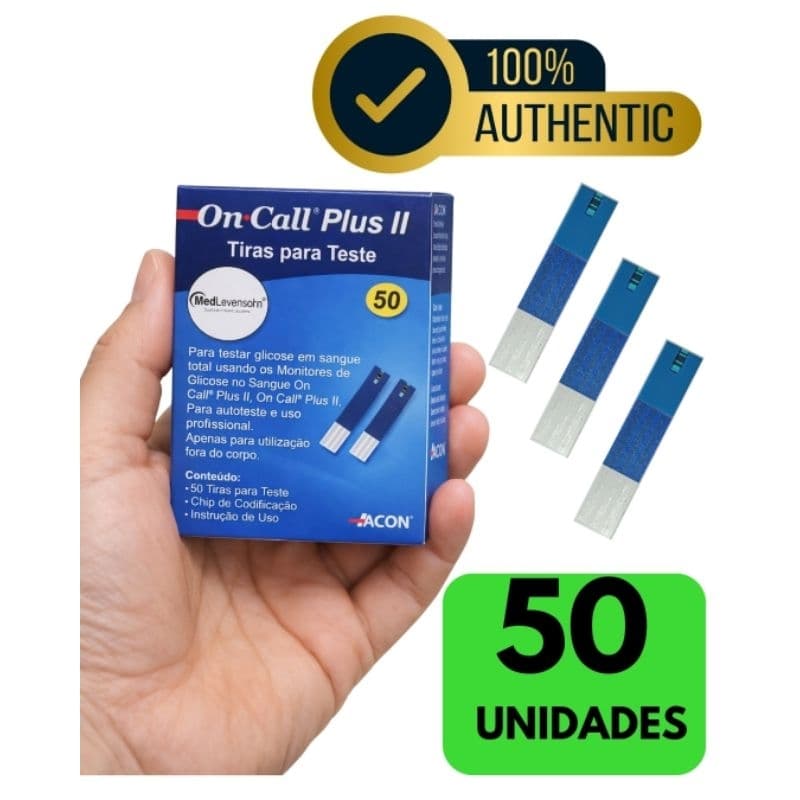 Tiras de Medição de Glicose Reagentes On Call Plus II