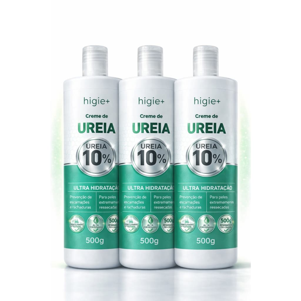 Kit 3 Frascos de Creme de Ureia 10% 500