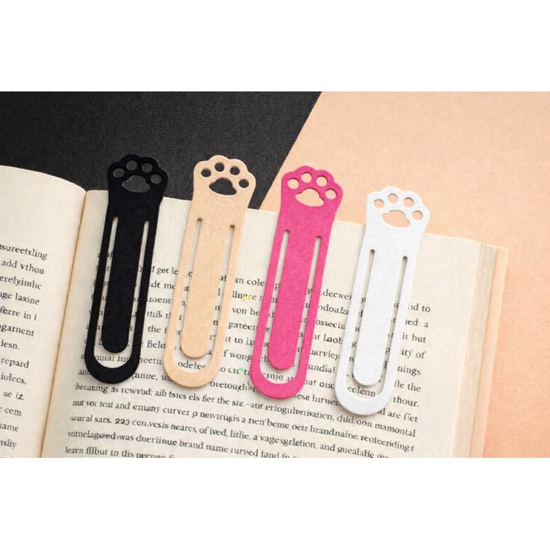 Marcador de Página Patinha Branco | Clip Marcador de Livro Fofo | Leitura, Caderno e Bíblia