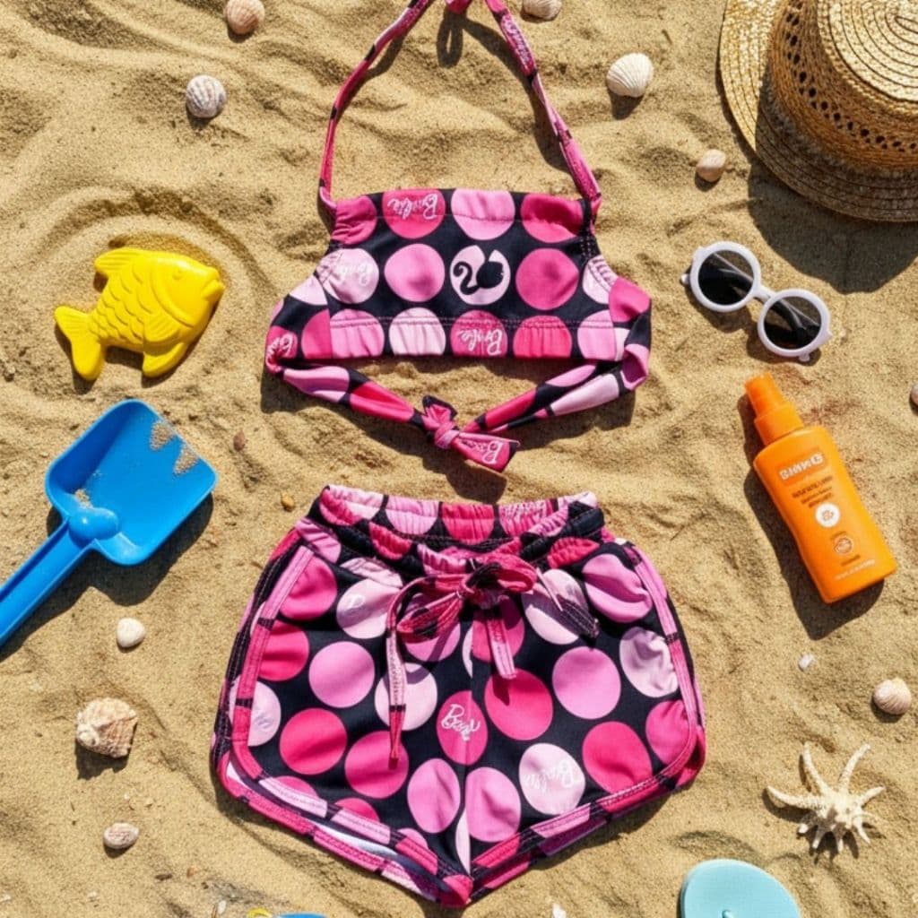 Biquíni Infantil Juvenil Cropped + Shorts Praia/Piscina
