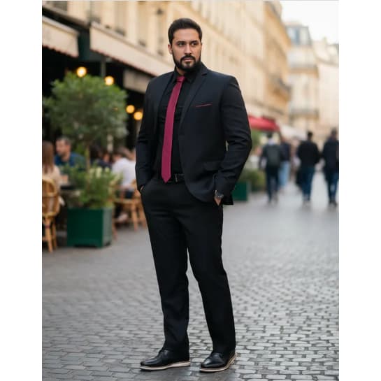 Terno Social Masculino Microfibra Melange Diversas Cores Promoção