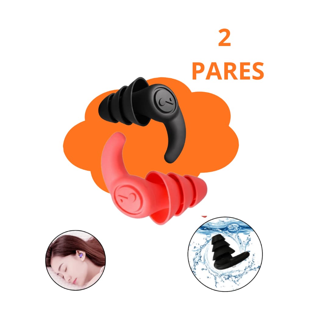 Pares de tampão Ouvido Par 3 Camadas Antiruído Dormir Natação studosTrabalho Protetor para ouvidos