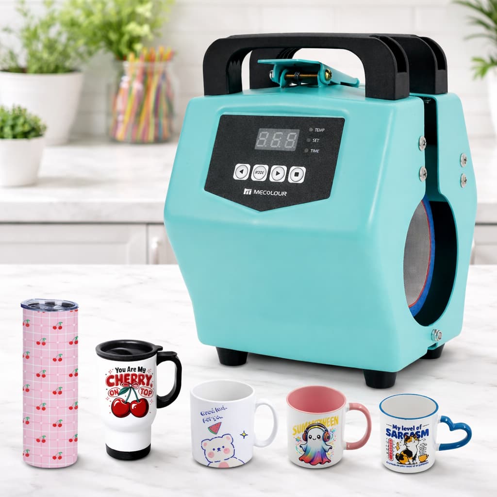 Mecolour Prensa Térmica Canecas Sublimadora Transfer 11oz Portátil