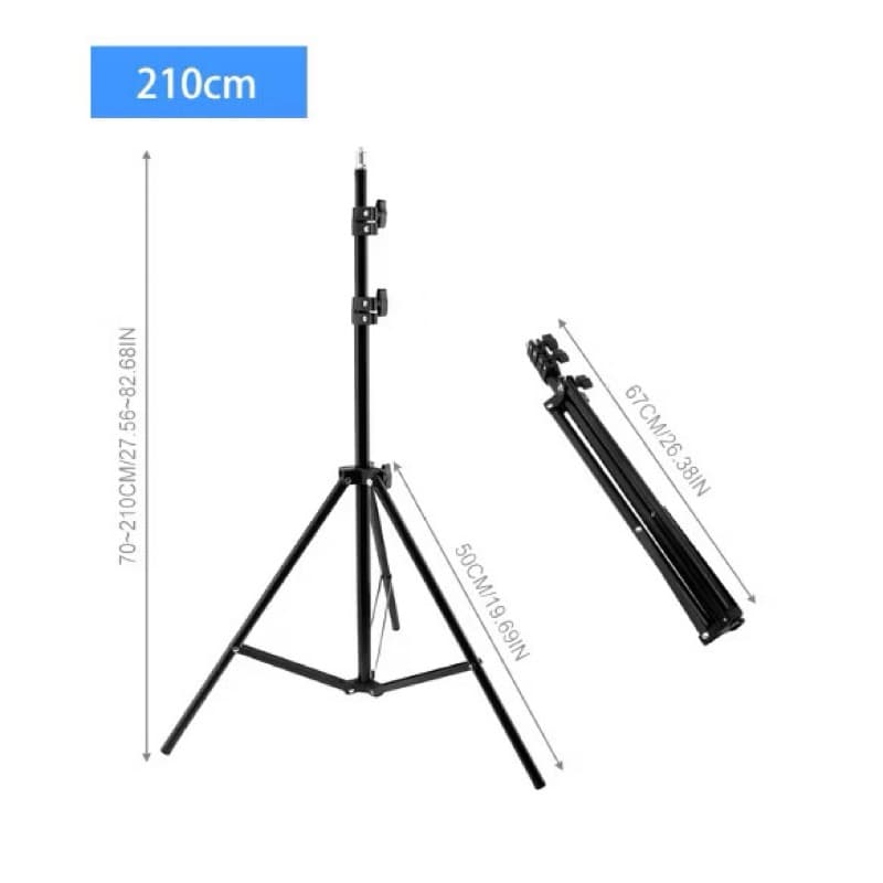 Tripé 2,1m Encaixe 1/4+ Ball Head + Suporte celular