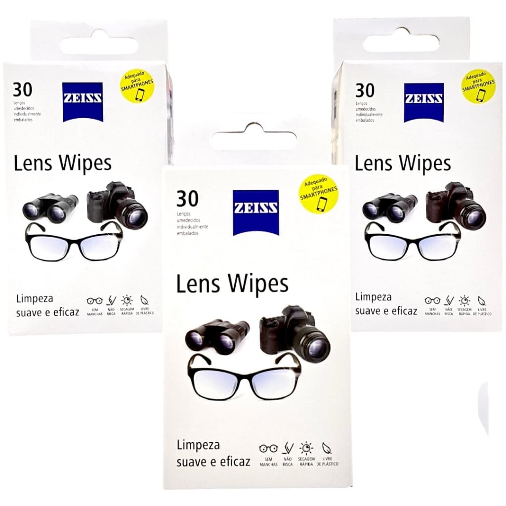 90 Unidades de Lens wipes Zeiss, Para Óculos, Lentes, Câmeras, Celulares, Tablet