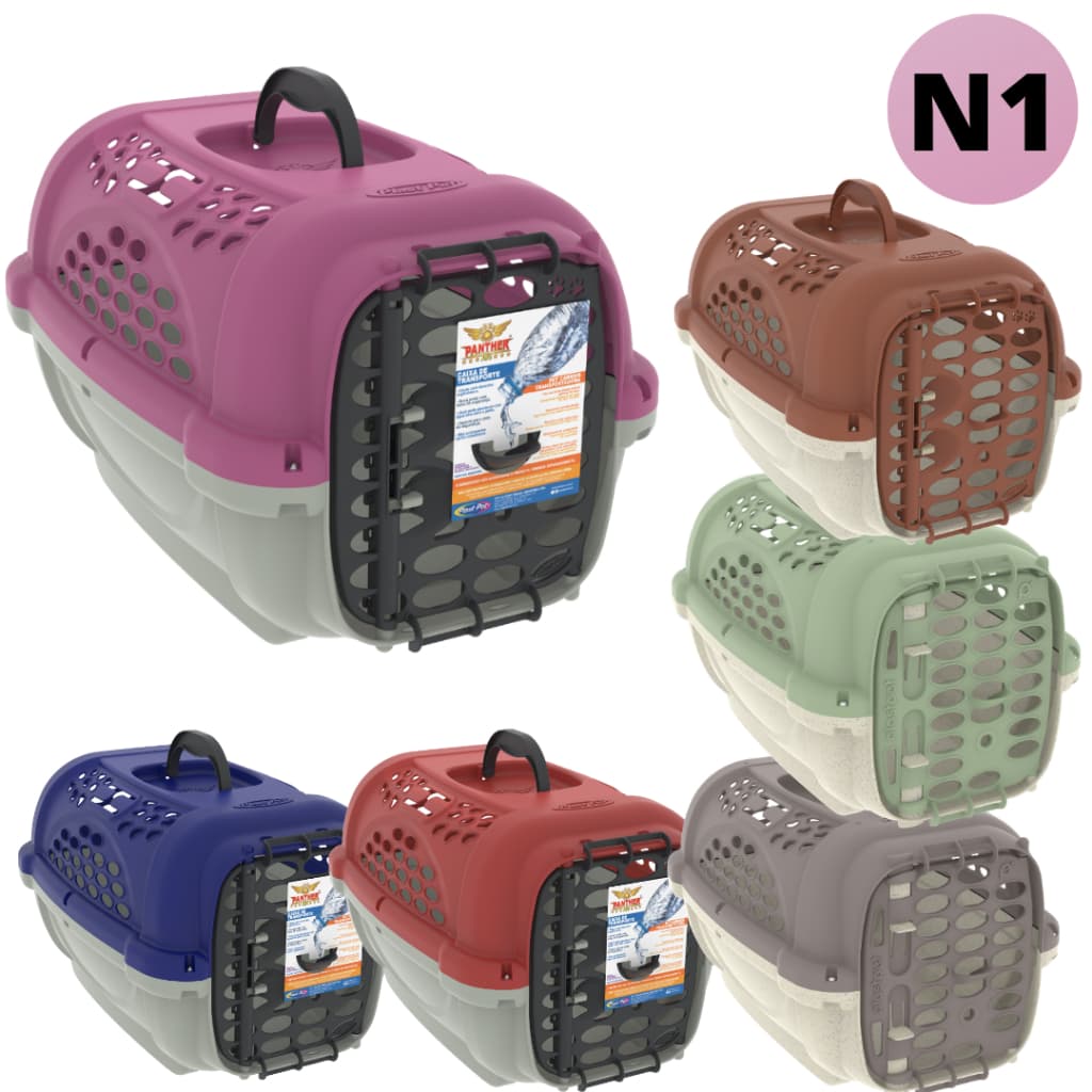 Caixa de Transporte Pet N1 Panther Travas Duplas Plast Pet Para Cachorro, Gato, Coelho, Aves, Pequeno Porte