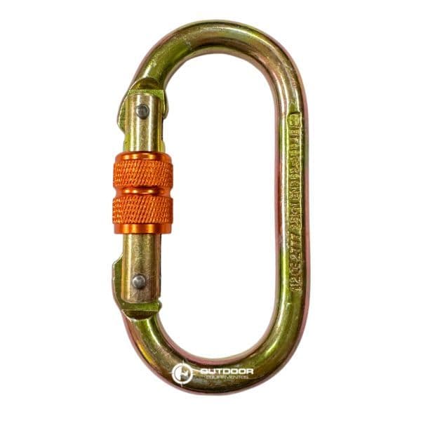 Mosquetão Oval Aço 25kn Trava Rosca CE NBR 15837:2010 SF