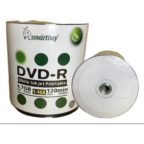 Midia DVD Virgem Smartbuy Printable - DVD -R 16x 4.7GB (10 Unidades)