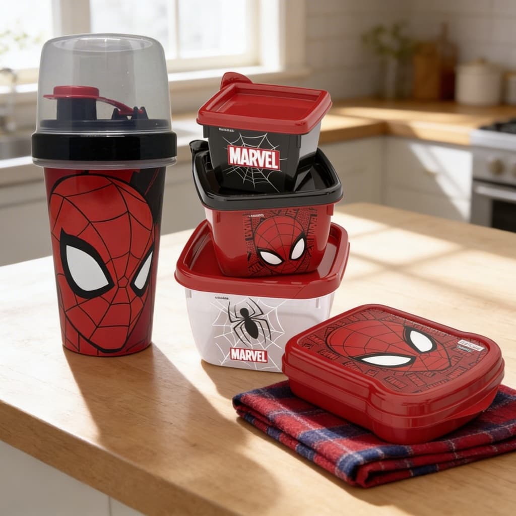 Kit Lancheira Infantil Sanduicheira Potes Garrafa C/ Copo Lanche Escolar Volta Às Aulas