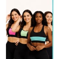 Kit 3 Top Feminino Sortido Com Bojo Removível Nadador Academia Fitness Suplex cores e modelos sortidos