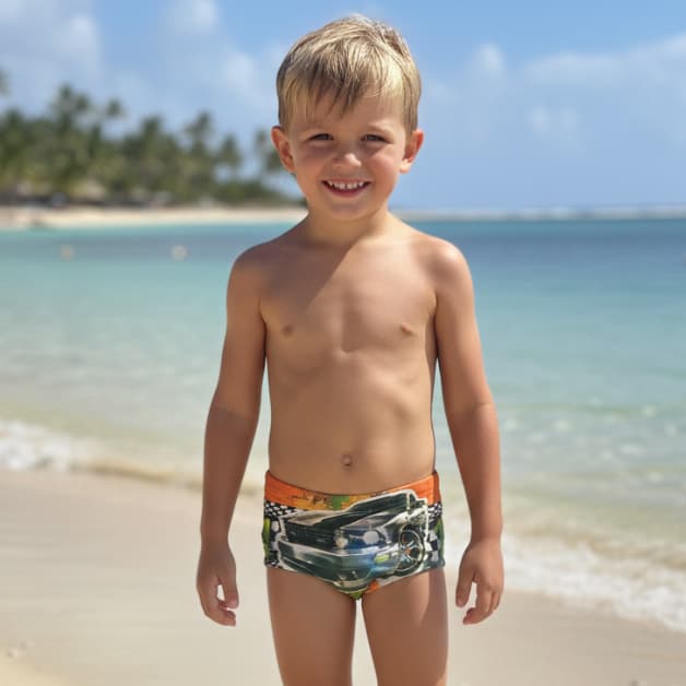 Sunga Infantil Treyny Estampas Variadas CARROS Forro E Regulador