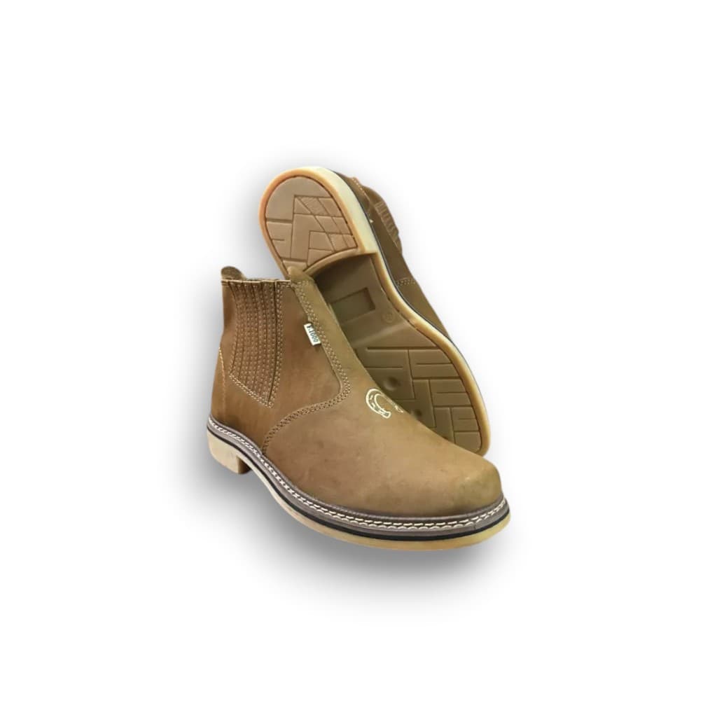 Botina De Couro Nobuck Terra Unissex - Mangalarga