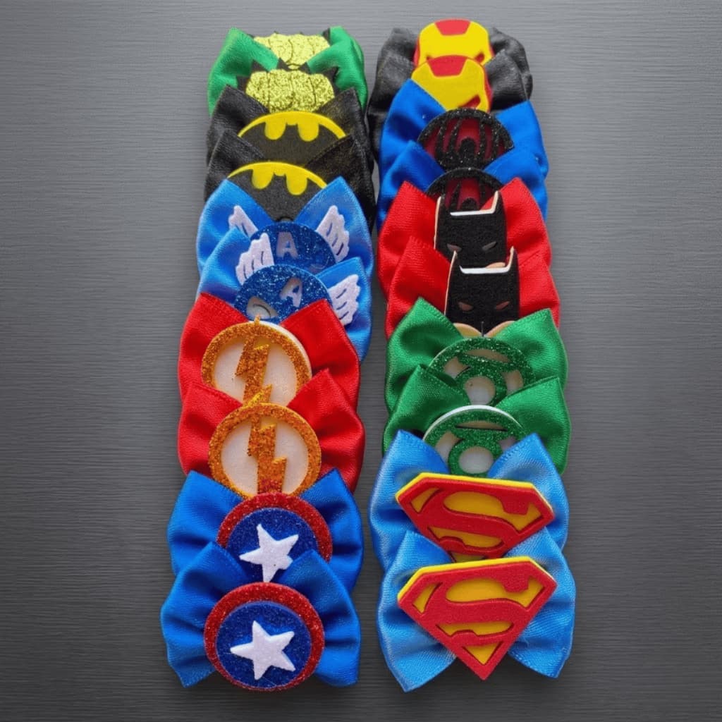 20 Laços Pet Lacinho Borboleta Heróis Cachorro Gatos Petshop Banho Tosa