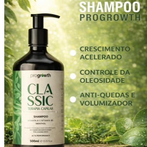 Shampoo Crescimento Capilar Progrowth Cresce Cabelo Fio Terapia