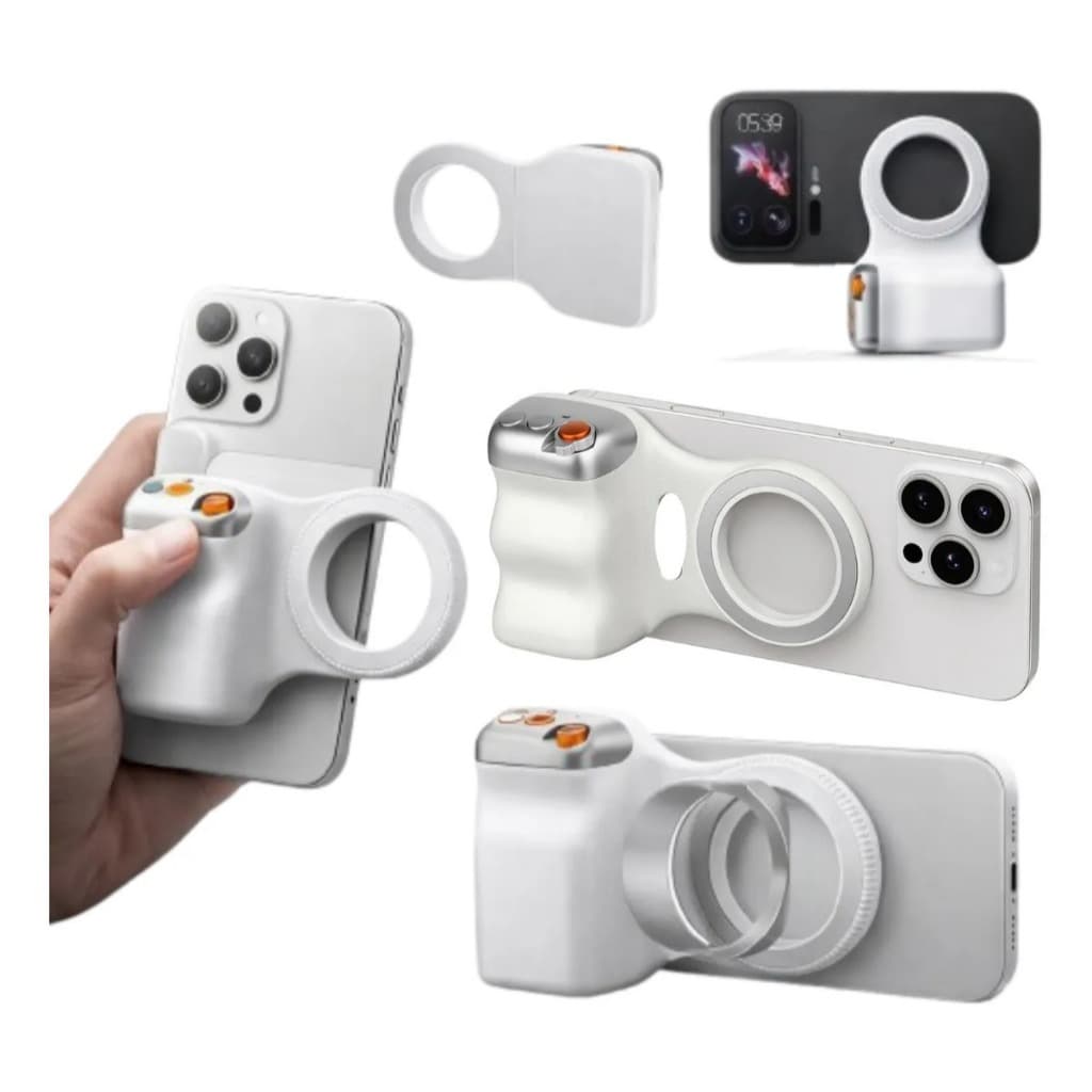 Suporte Magnético Celular Alça Grip Alça Magnética Fotografia MagSafe Controle Remoto Bluetooth