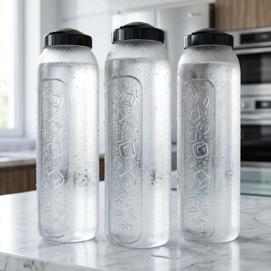 3 Jarra Garrafa De Água Suco Geladeira Tampa Higiênica 1,5 Litro Fina