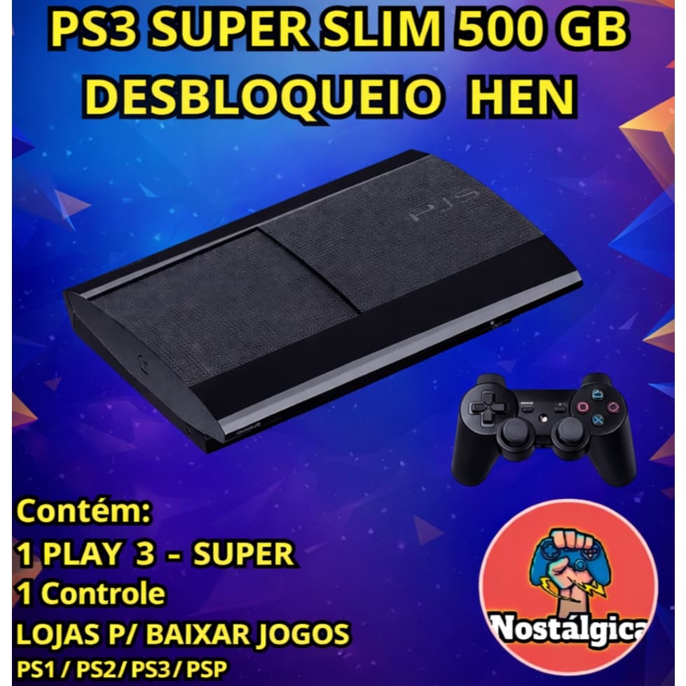 Playstation 3 Slim Desbloqueado com Hen