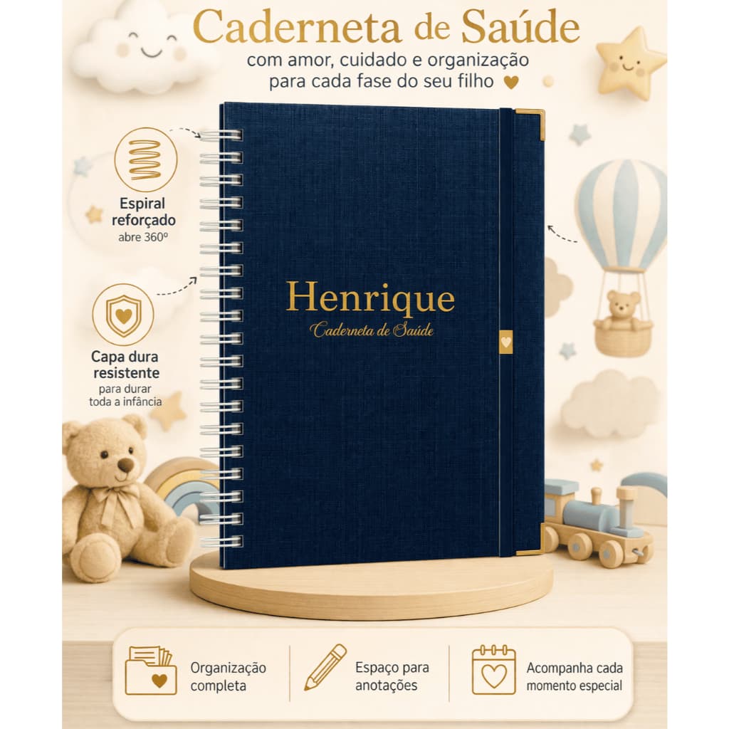 Caderneta de Saúde Alfabeto  Várias Cores