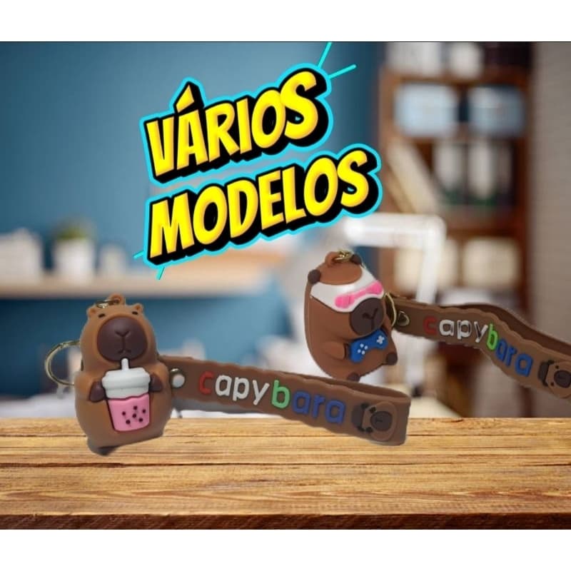 Chaveiro Capivara Fofo Emborrachado | Vários Modelos Disponíveis | Presente Criativo