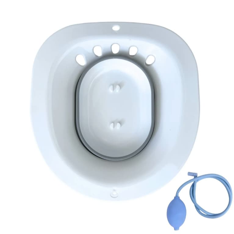 Bacia Para Banho De Assento Retrátil Branco/cinza