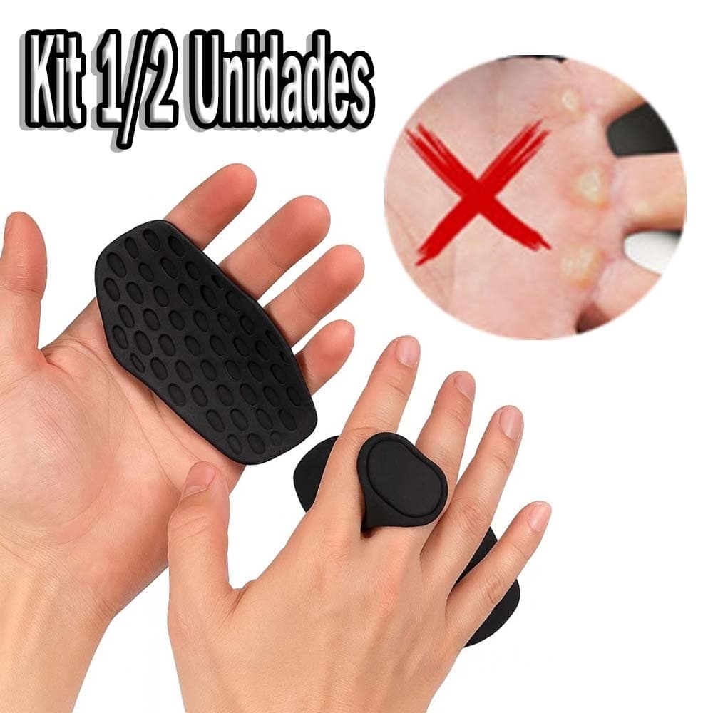 Luva para Treino Musculação Grip Protetor de Pegada Aderência Peso Fit Antiderrapante Halteres e Barras Max Grip