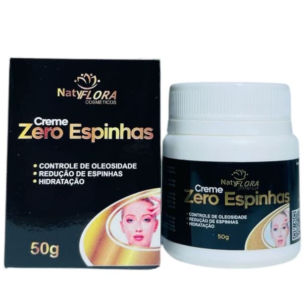 Creme Zero Espinhas Redução de Espinhas e Hidratação 50G NatyFlora
