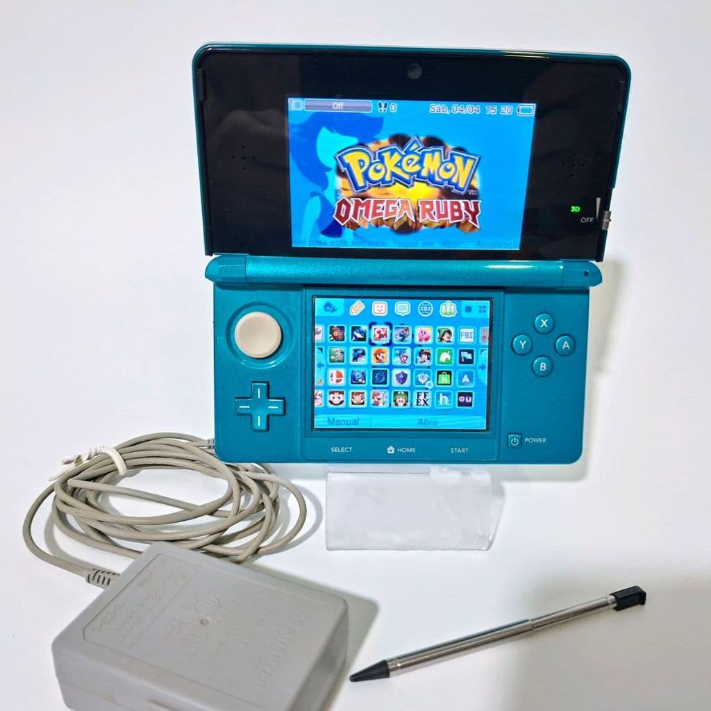 Nintendo 3ds Azul Com Muitos Jogos Ref03