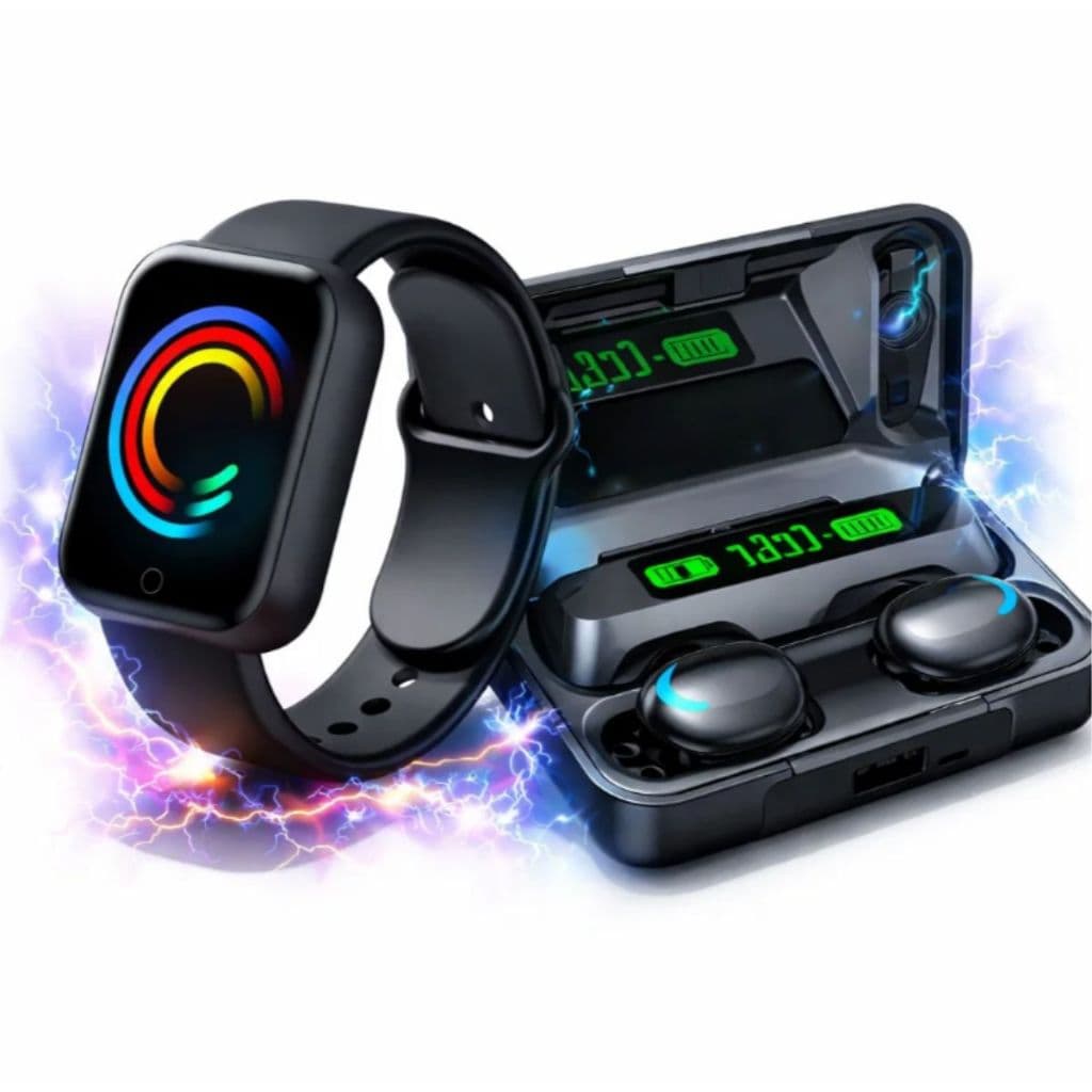 Relogio Smart Mais Fone Bluetooth F9 Kit Relogio + Fone