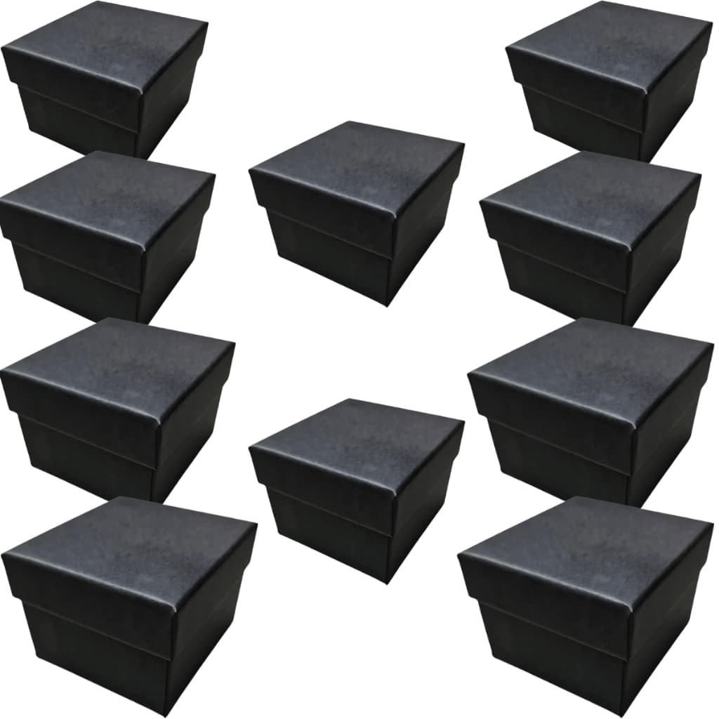 Kit 10 Caixas para Relógio Preta com Almofada Embalagem Presente Luxo