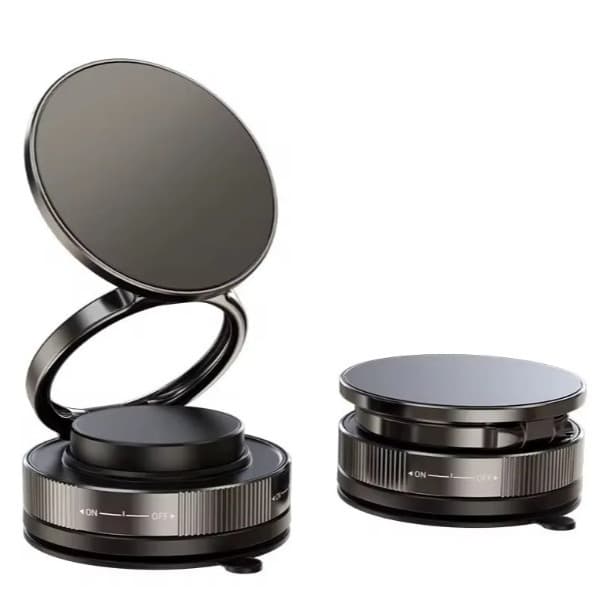 Suporte Magnético Para Celular Fixação Com Ventosa Giratório 360 Graus Dobrável Veicular Automotivo