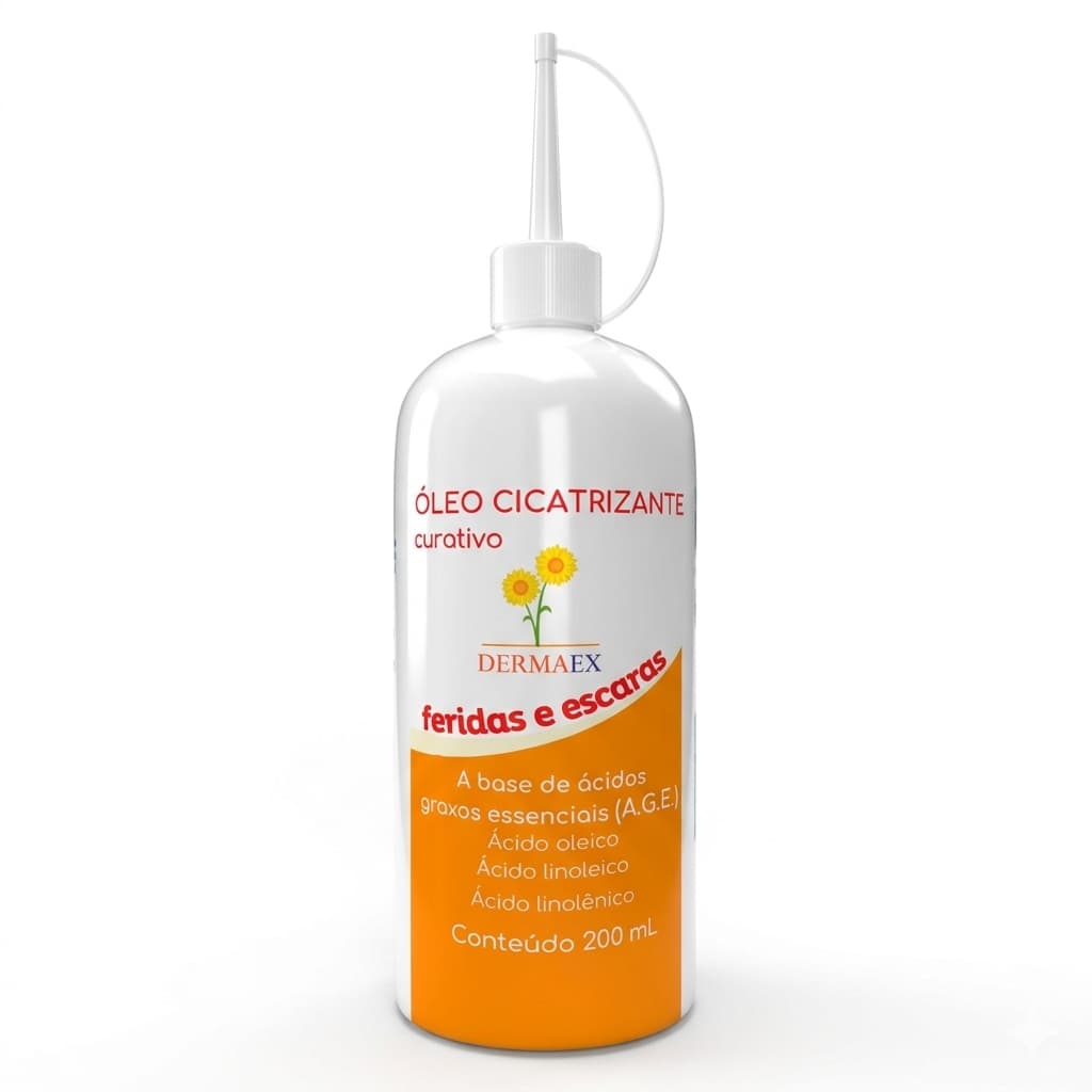 Óleo de Girassol Cicatrizante 100ml 100% Puro Para Pele Estrias Queimaduras Pele Ressecada