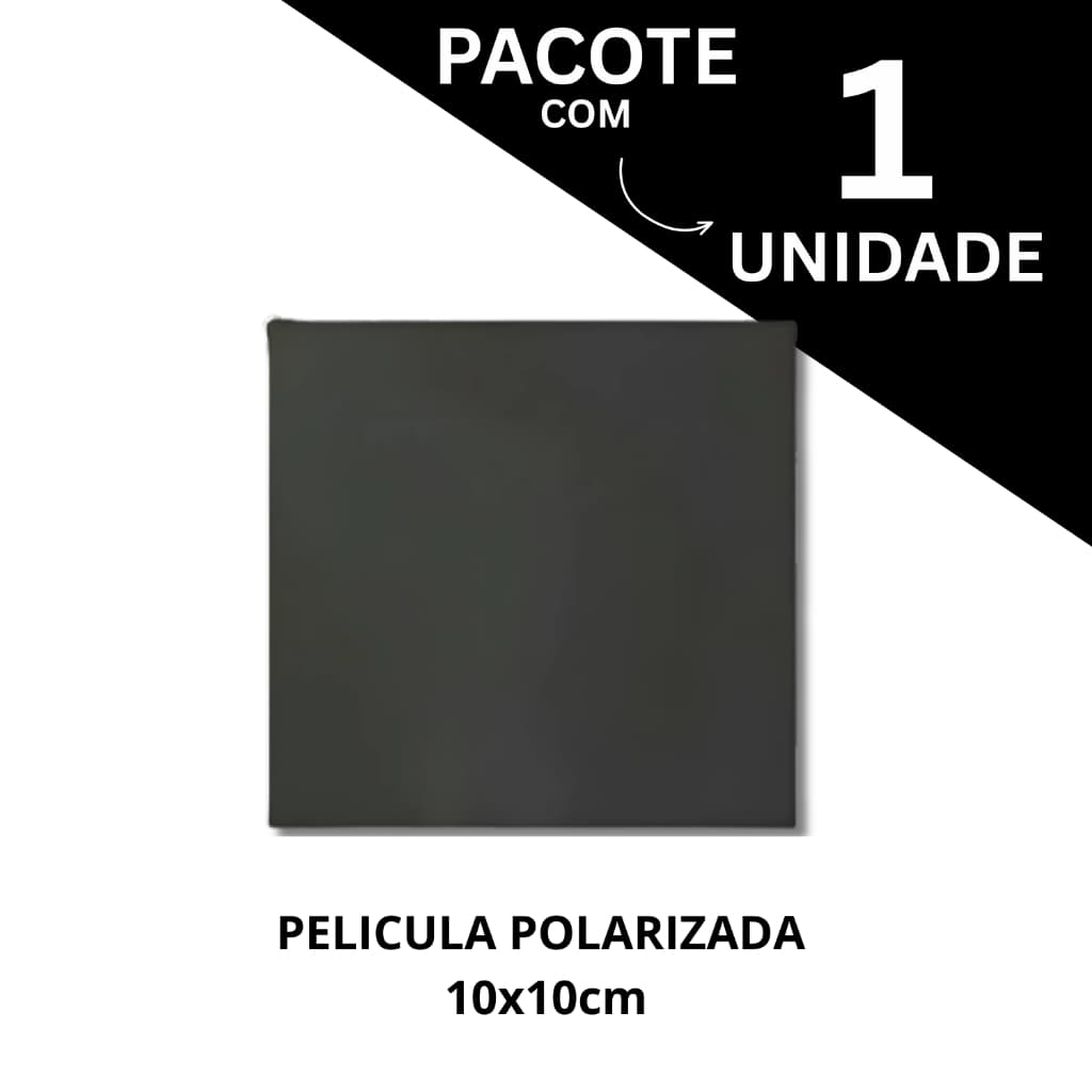 Pelicula Polarizada 10x10cm Displays e Paineis Carro / Moto / Relogio